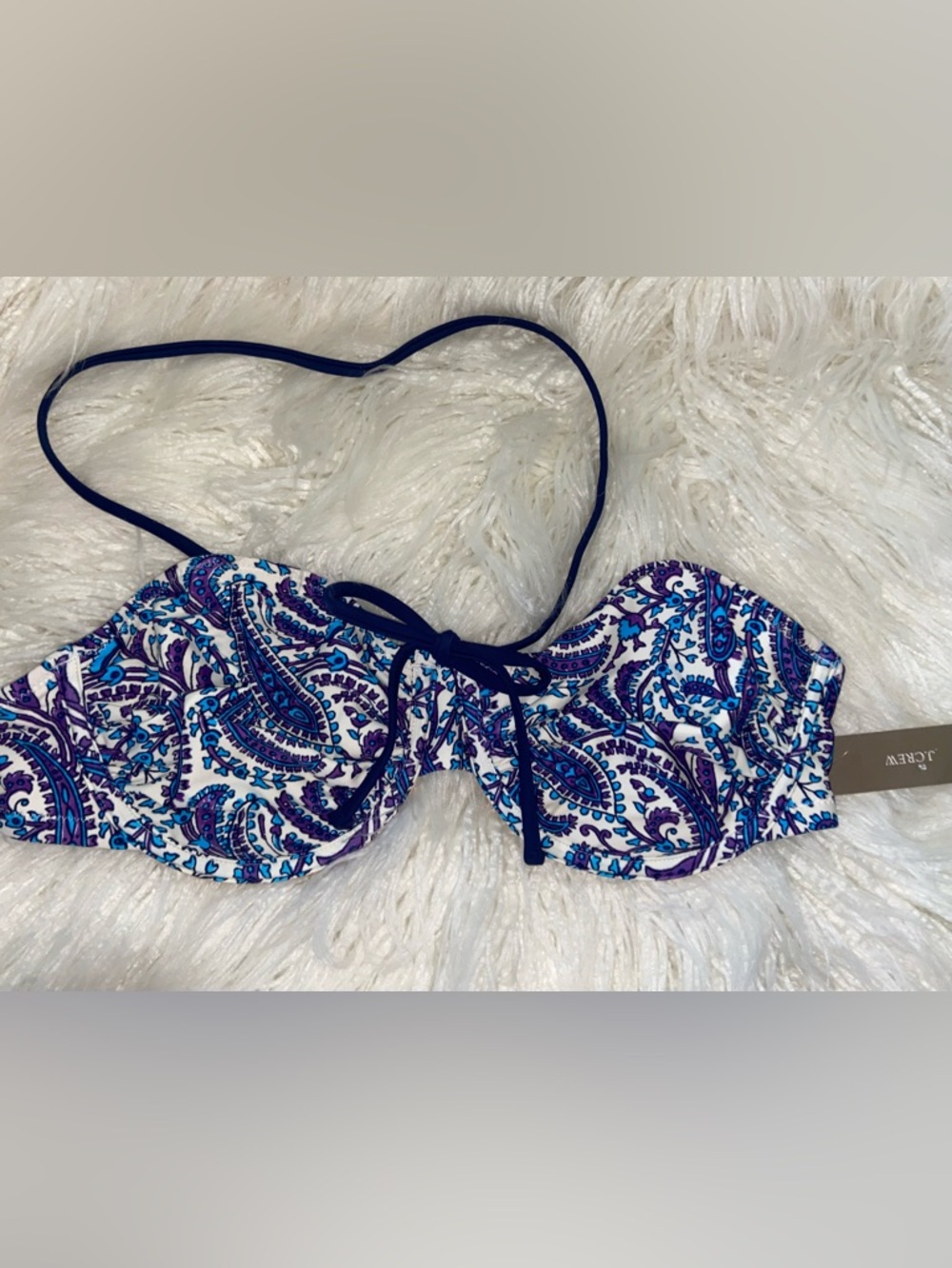 Blue & Purple Paisley Bikini Top